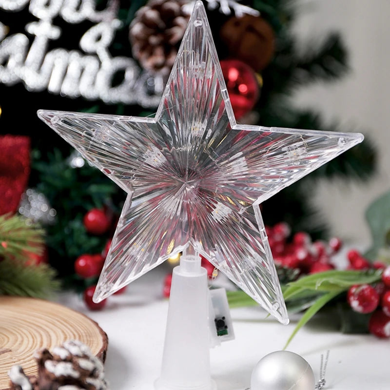 Glowing Star Ornament – 15cm Xmas Pendant Accessory for Christmas Tree Decoration - ZOOMNSTORE