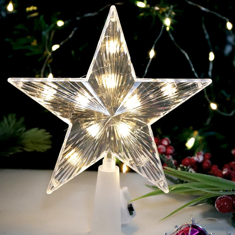 Glowing Star Ornament – 15cm Xmas Pendant Accessory for Christmas Tree Decoration - ZOOMNSTORE