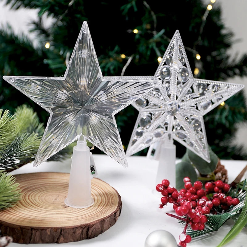 Glowing Star Ornament – 15cm Xmas Pendant Accessory for Christmas Tree Decoration - ZOOMNSTORE