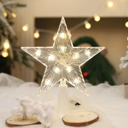 Glowing Star Ornament – 15cm Xmas Pendant Accessory for Christmas Tree Decoration - ZOOMNSTORE