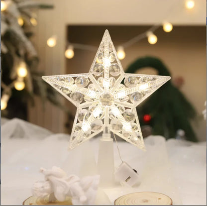 Glowing Star Ornament – 15cm Xmas Pendant Accessory for Christmas Tree Decoration - ZOOMNSTORE