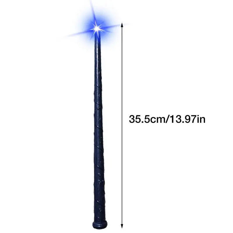 Light Up Wizard Wand Glowing Witch Toy For Kids Illuminating Wand With Sound And Light Party Costume Accessory For Halloween - ZOOMNSTORE