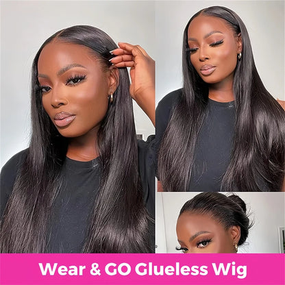 Glueless Human Hair Wigs - 30 Inch Bone Straight Remy Brazilian HD Lace Closure - ZOOMNSTORE