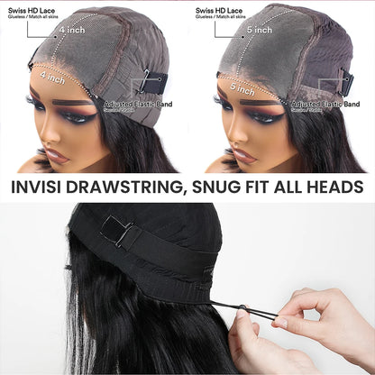 Glueless Human Hair Wigs - 30 Inch Bone Straight Remy Brazilian HD Lace Closure - ZOOMNSTORE