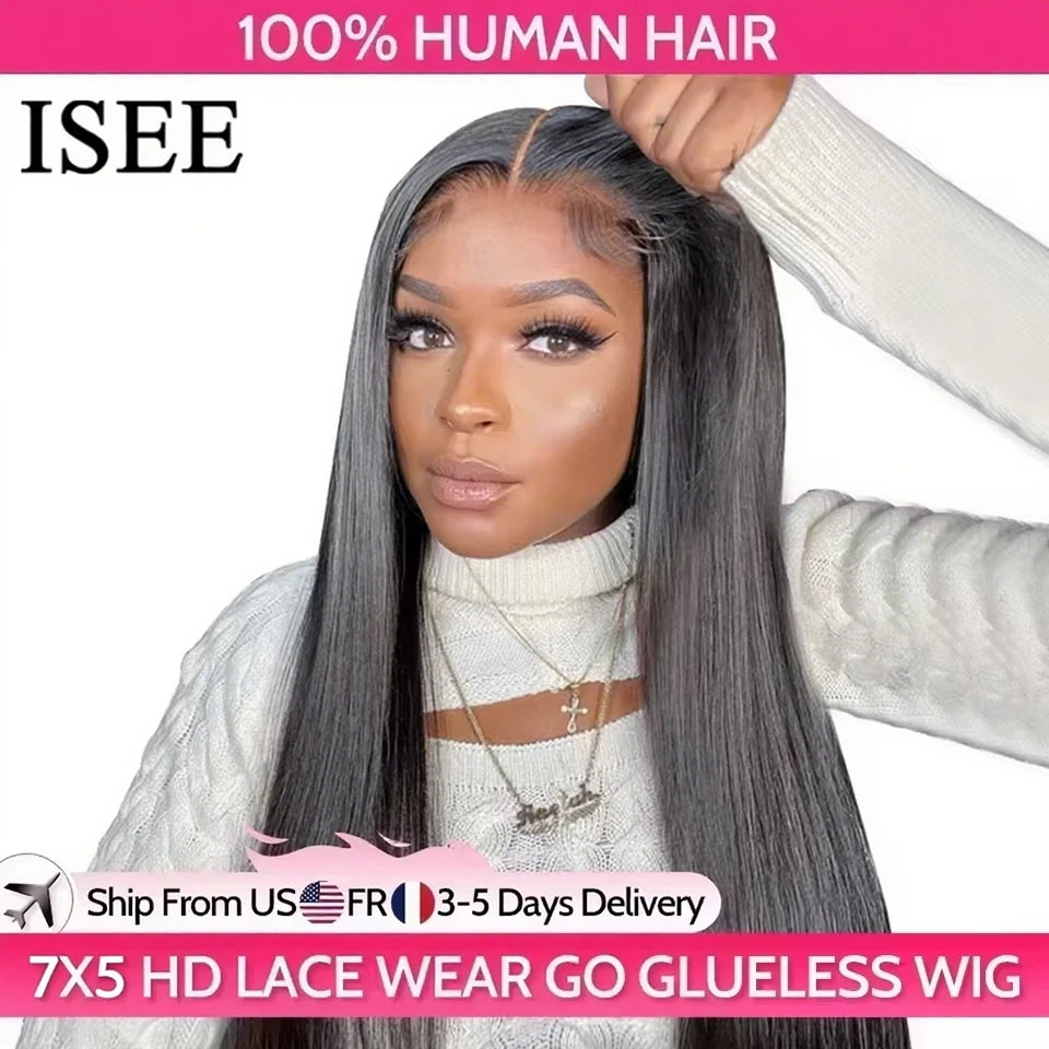Glueless Lace Wig – Human Hair Wigs 7x5 Lace Front Preplucked Hairline Ready To Wear - ZOOMNSTORE