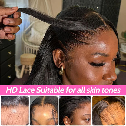 Glueless Lace Wig – Human Hair Wigs 7x5 Lace Front Preplucked Hairline Ready To Wear - ZOOMNSTORE