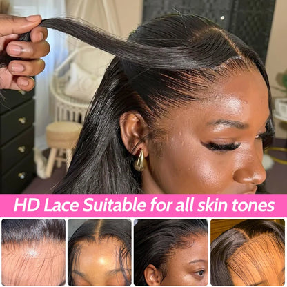 Glueless Lace Wig – Human Hair Wigs 7x5 Lace Front Preplucked Hairline Ready To Wear - ZOOMNSTORE