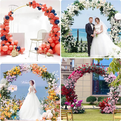 Gold Balloon Arch Stand - Adjustable 4FT to 72FT Wedding Backdrop Frame - ZOOMNSTORE