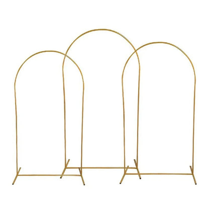 Gold Balloon Arch Stand - Adjustable 4FT to 72FT Wedding Backdrop Frame - ZOOMNSTORE