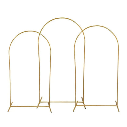 Gold Balloon Arch Stand - Adjustable 4FT to 72FT Wedding Backdrop Frame - ZOOMNSTORE
