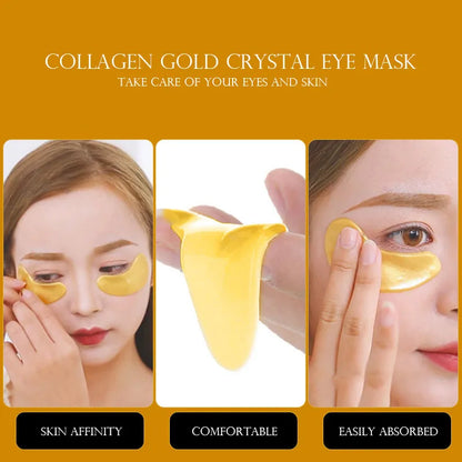 Gold Collagen Eye Masks - 100pcs Anti-Aging Moisturizing Patches for Dark Circles and Puffiness - ZOOMNSTORE