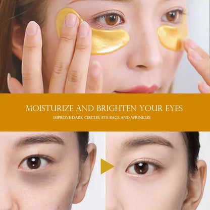 Gold Collagen Eye Masks - 100pcs Anti-Aging Moisturizing Patches for Dark Circles and Puffiness - ZOOMNSTORE