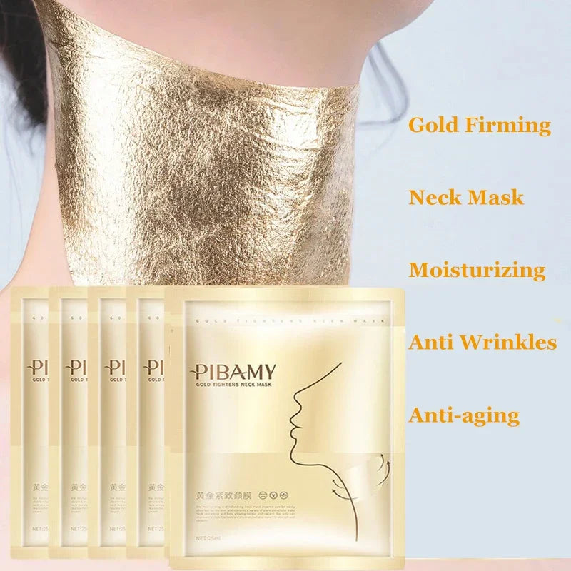 Gold Firming Neck Mask - Moisturizing Anti-Aging Skincare - ZOOMNSTORE
