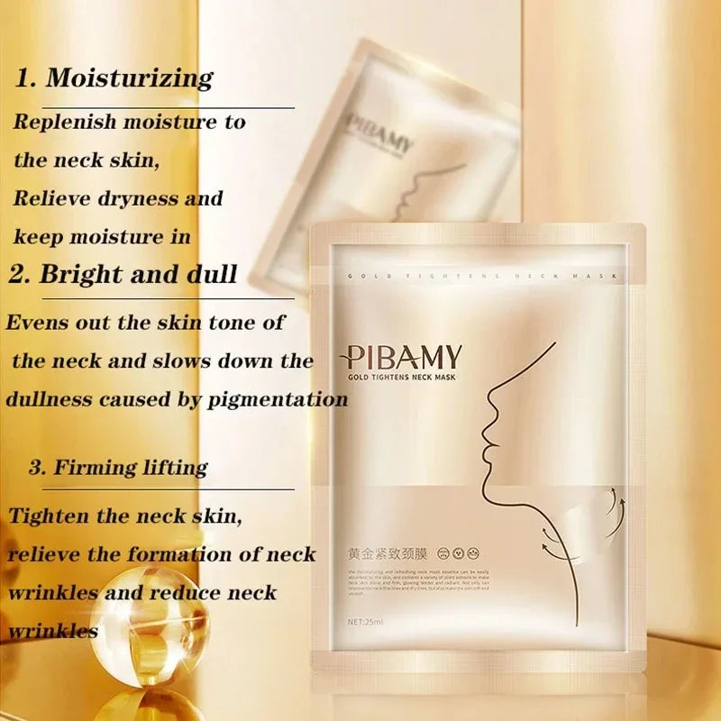 Gold Firming Neck Mask - Moisturizing Anti-Aging Skincare - ZOOMNSTORE