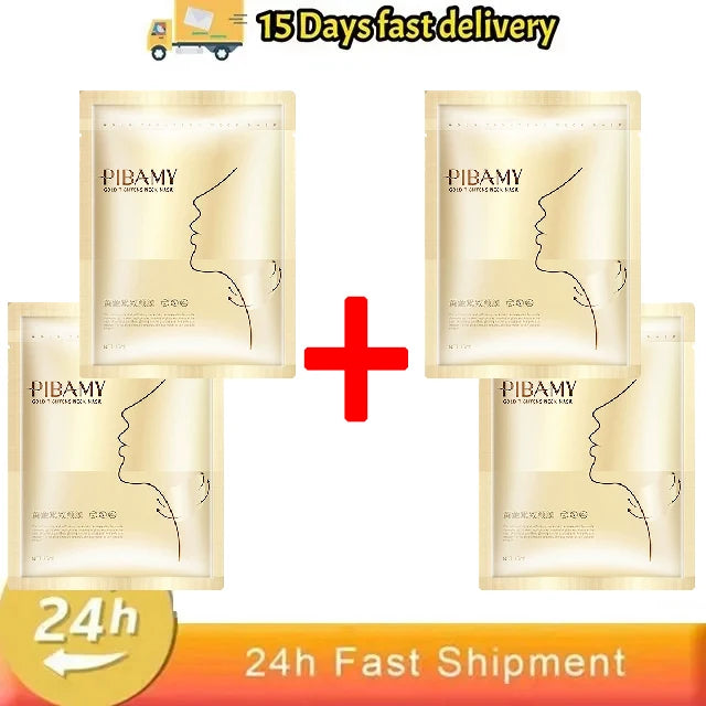 Gold Firming Neck Mask - Moisturizing Anti-Aging Skincare - ZOOMNSTORE