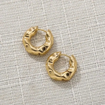 Gold Hoop Earrings - Minimalist Plated Circle Hoops for Women | Classic Lightweight Jewelry - ZOOMNSTORE