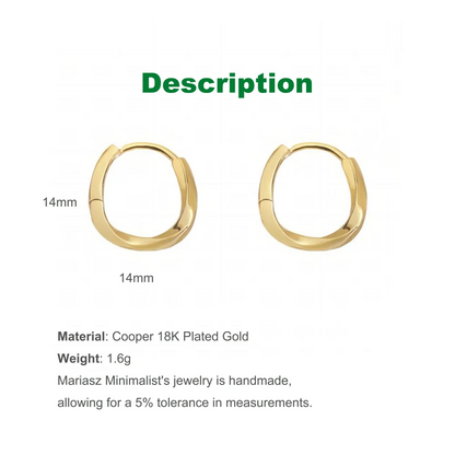 Gold Hoop Earrings - Minimalist Plated Circle Hoops for Women | Classic Lightweight Jewelry - ZOOMNSTORE