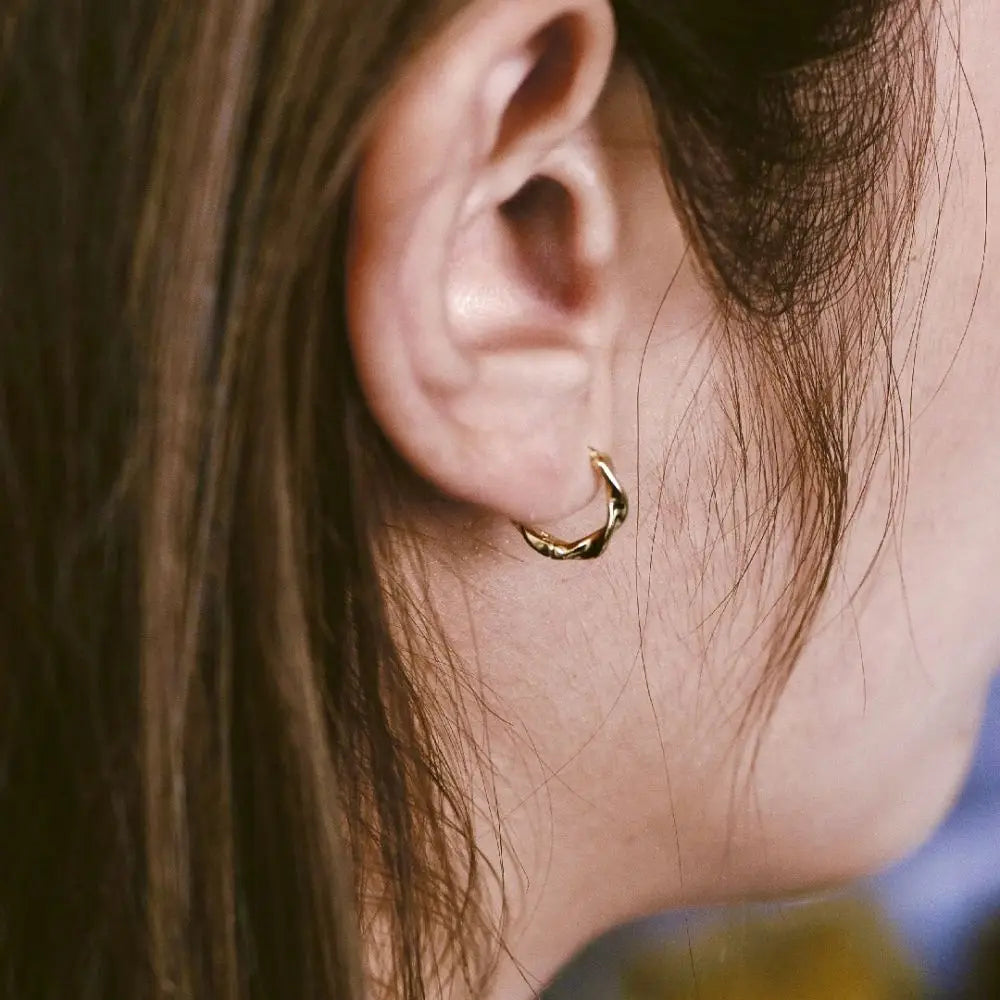 Gold Hoop Earrings - Minimalist Plated Circle Hoops for Women | Classic Lightweight Jewelry - ZOOMNSTORE