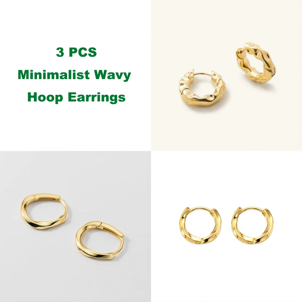 Gold Hoop Earrings - Minimalist Plated Circle Hoops for Women | Classic Lightweight Jewelry - ZOOMNSTORE