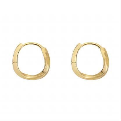 Gold Hoop Earrings - Minimalist Plated Circle Hoops for Women | Classic Lightweight Jewelry - ZOOMNSTORE