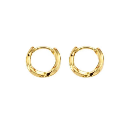Gold Hoop Earrings - Minimalist Plated Circle Hoops for Women | Classic Lightweight Jewelry - ZOOMNSTORE