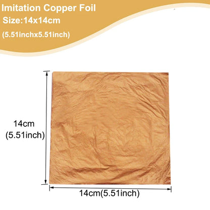 Imitation Gold  Silver Foil Paper - 100pcs DIY Craft Sheets for Resin Candle Plaster Nail Art Home Decoration - ZOOMNSTORE