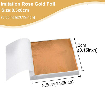 Imitation Gold  Silver Foil Paper - 100pcs DIY Craft Sheets for Resin Candle Plaster Nail Art Home Decoration - ZOOMNSTORE