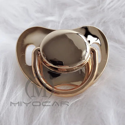 Gold Pink Pacifier - Silicone Baby Pacifier 0-6, 6-18, 18+ Months | BPA Free Bling Design - ZOOMNSTORE