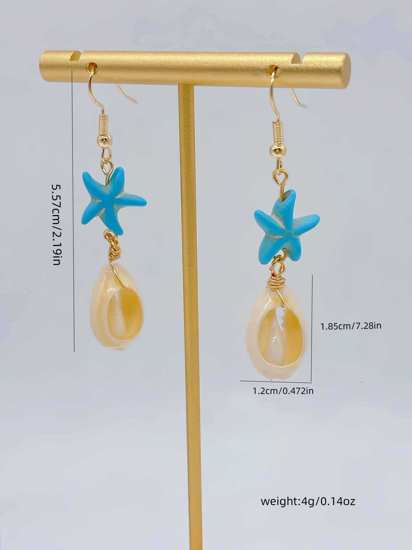 Gold Plated Earrings - Delicate Cream Flower Studs With Irregular Shape Design - ZOOMNSTORE