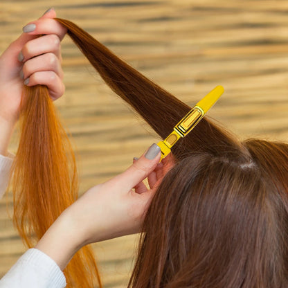 Golden Hair Clips - 6Pcs Plastic Alligator Hair Clamps for Styling & Sectioning - ZOOMNSTORE