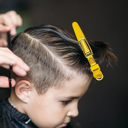 Golden Hair Clips - 6Pcs Plastic Alligator Hair Clamps for Styling & Sectioning - ZOOMNSTORE