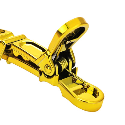 Golden Hair Clips - 6Pcs Plastic Alligator Hair Clamps for Styling & Sectioning - ZOOMNSTORE