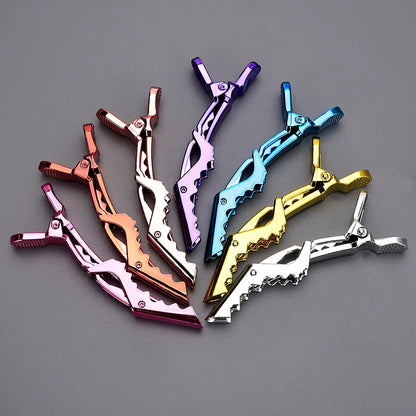 Golden Hair Clips - 6Pcs Plastic Alligator Hair Clamps for Styling & Sectioning - ZOOMNSTORE