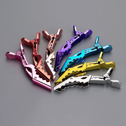 Golden Hair Clips - 6Pcs Plastic Alligator Hair Clamps for Styling & Sectioning - ZOOMNSTORE