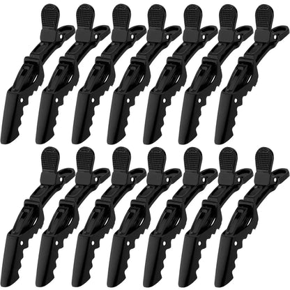 Golden Hair Clips - 6Pcs Plastic Alligator Hair Clamps for Styling & Sectioning - ZOOMNSTORE
