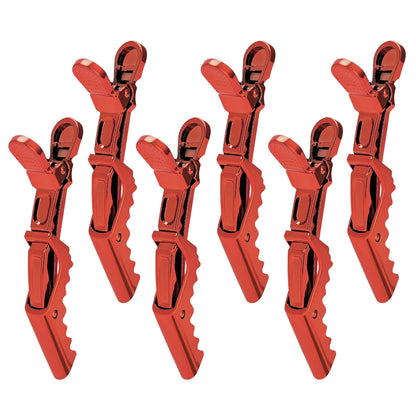 Golden Hair Clips - 6Pcs Plastic Alligator Hair Clamps for Styling & Sectioning - ZOOMNSTORE