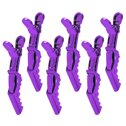 Golden Hair Clips - 6Pcs Plastic Alligator Hair Clamps for Styling & Sectioning - ZOOMNSTORE