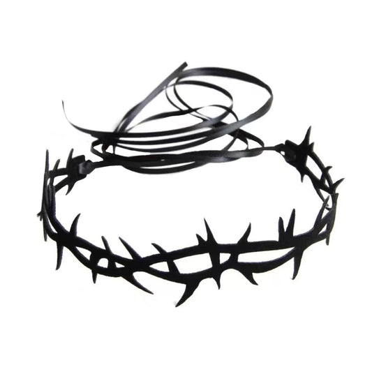Gothic Black Lace Velvet Thorn Necklace For Women Fashion Punk Choker Necklace Halloween Party Chokers Necklaces Jewelry Gifts - ZOOMNSTORE