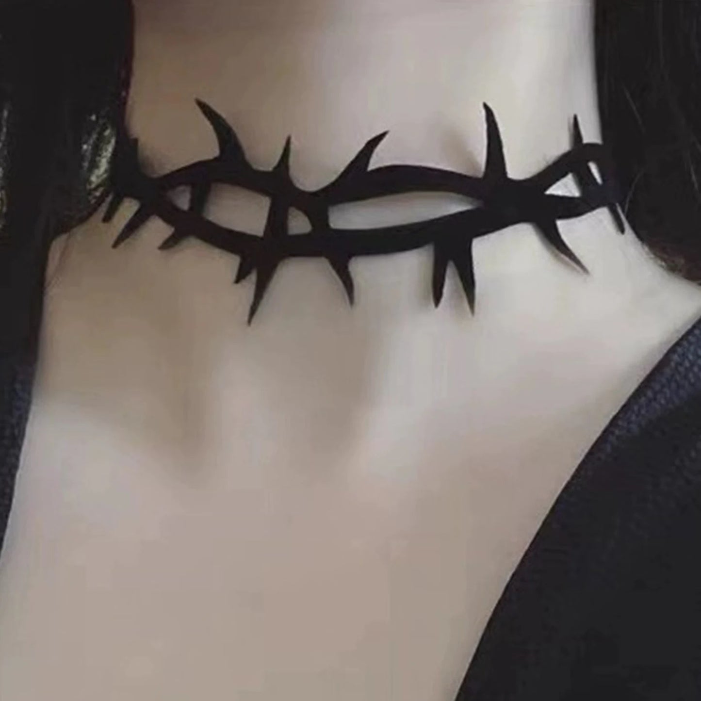 Gothic Black Lace Velvet Thorn Necklace For Women Fashion Punk Choker Necklace Halloween Party Chokers Necklaces Jewelry Gifts - ZOOMNSTORE