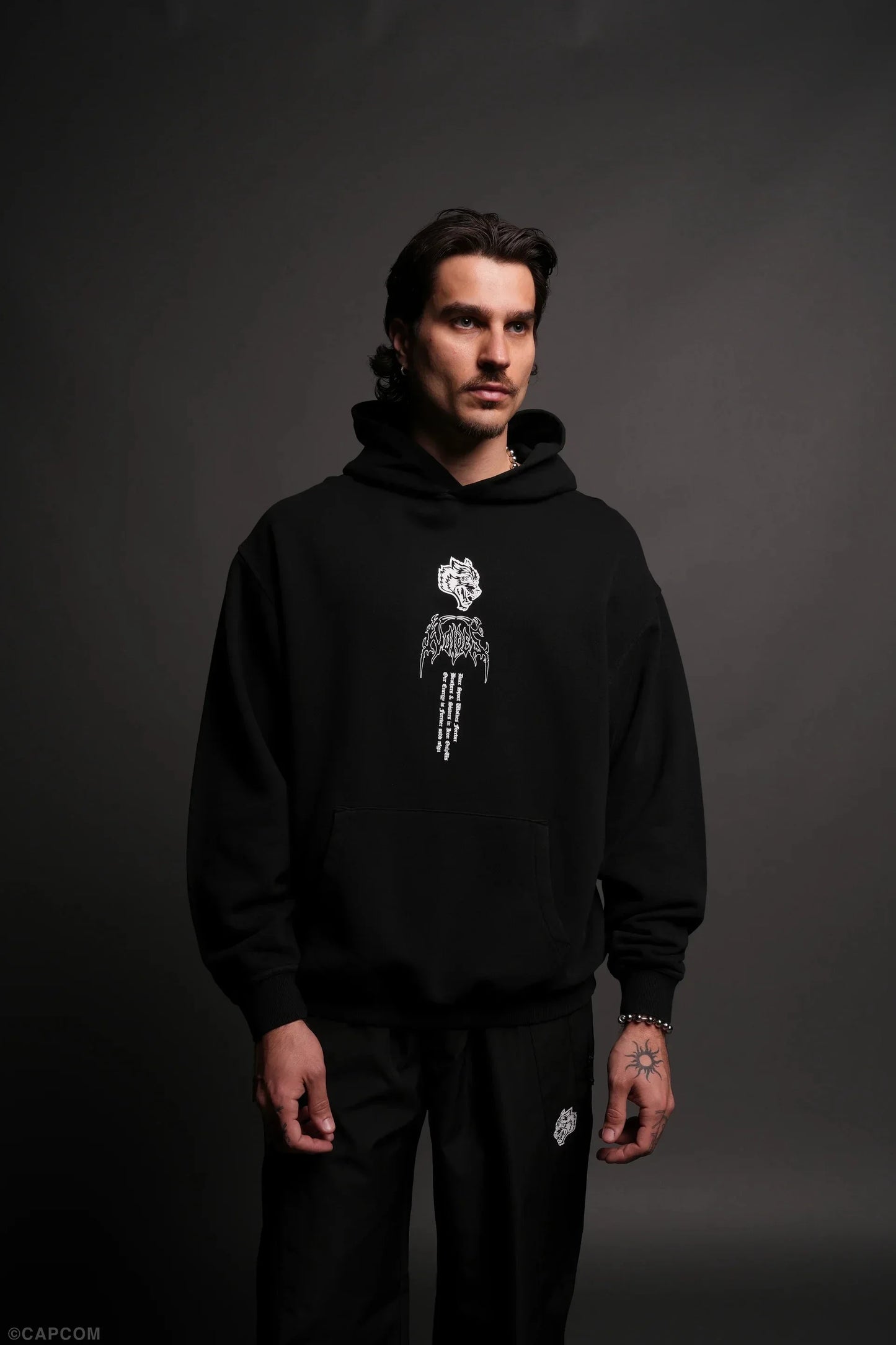 Gothic Harajuku Hoodie – Y2K Streetwear Oversized Pullover for Men | Retro Casual Sweatshirt - ZOOMNSTORE