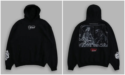 Gothic Harajuku Hoodie – Y2K Streetwear Oversized Pullover for Men | Retro Casual Sweatshirt - ZOOMNSTORE