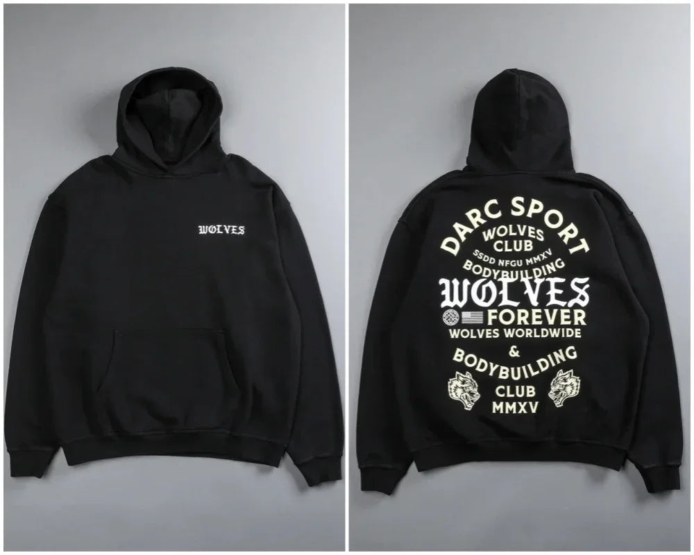 Gothic Harajuku Hoodie – Y2K Streetwear Oversized Pullover for Men | Retro Casual Sweatshirt - ZOOMNSTORE