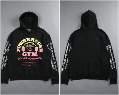 Gothic Harajuku Hoodie – Y2K Streetwear Oversized Pullover for Men | Retro Casual Sweatshirt - ZOOMNSTORE