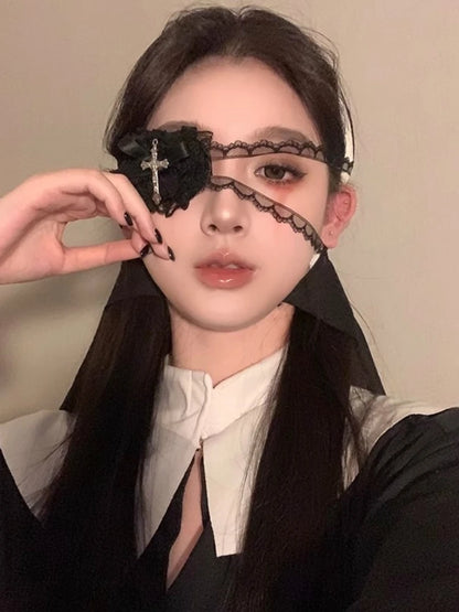 Gothic Lace Eye Mask - Womens Halloween Cosplay Accessory - ZOOMNSTORE