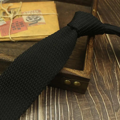 Gradient Knitted Tie - Mens Solid Color Slim Necktie - ZOOMNSTORE
