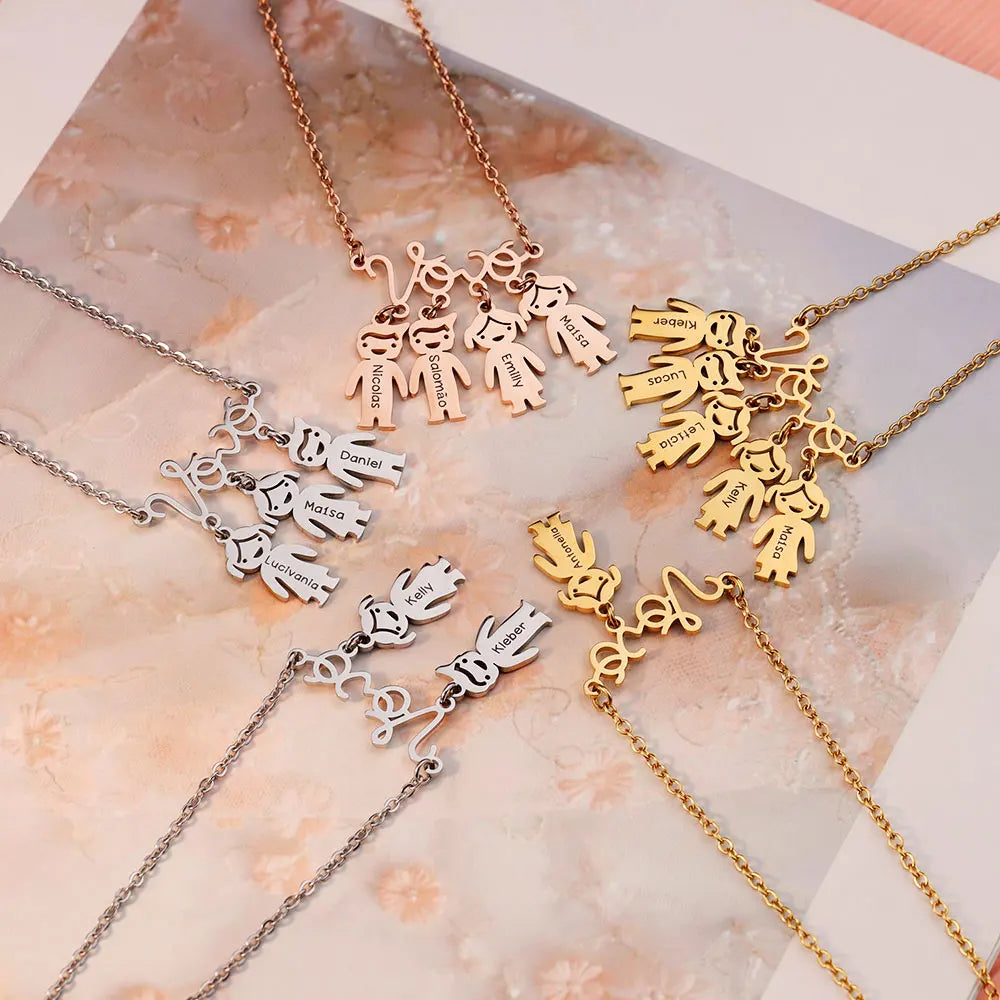 Grandmother Necklace Personalized Custom Name Pendant | Stainless Steel Jewelry Gift - ZOOMNSTORE