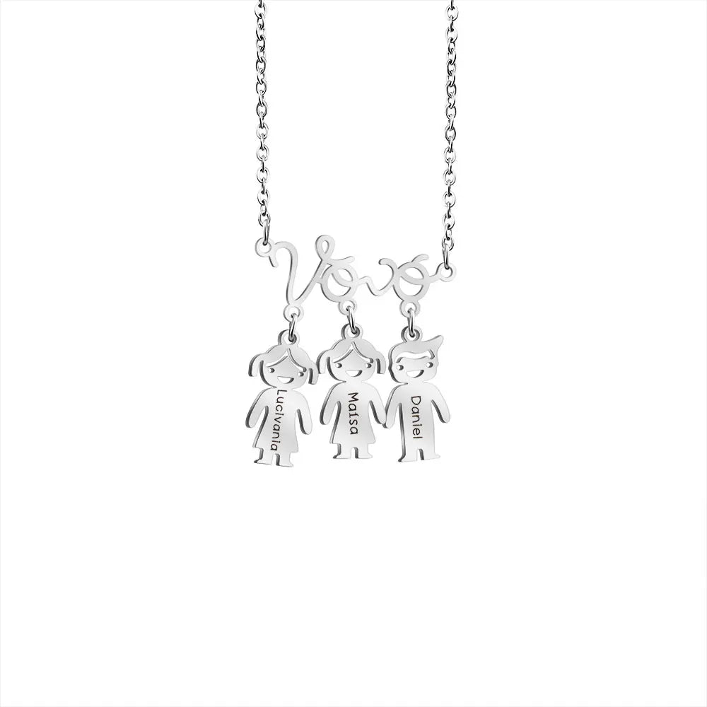 Grandmother Necklace Personalized Custom Name Pendant | Stainless Steel Jewelry Gift - ZOOMNSTORE