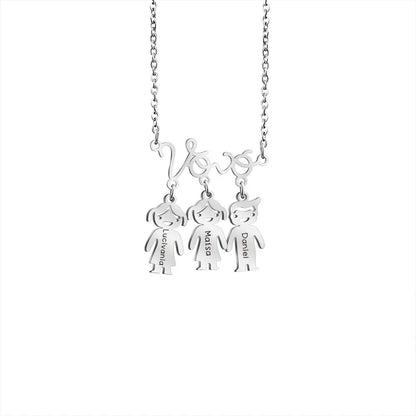 Grandmother Necklace Personalized Custom Name Pendant | Stainless Steel Jewelry Gift - ZOOMNSTORE