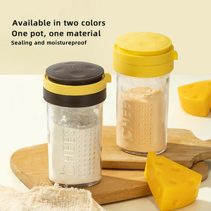 Grated Cheese Shaker - Clear Spice Dispenser With Lid | Kitchen Container - ZOOMNSTORE