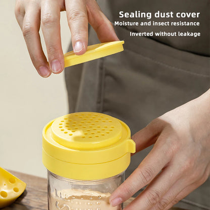 Grated Cheese Shaker - Clear Spice Dispenser With Lid | Kitchen Container - ZOOMNSTORE